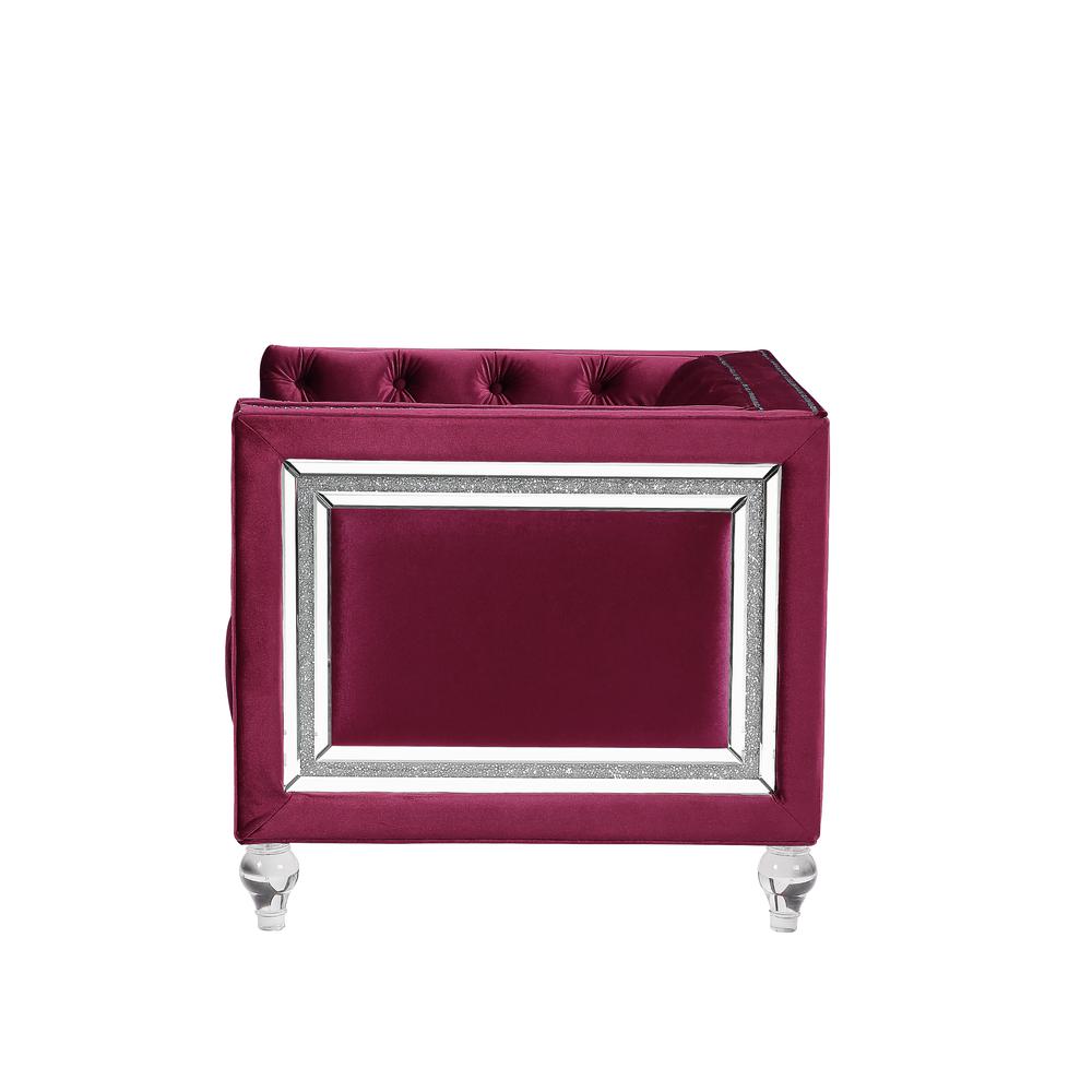 Heibero Chair, Burgundy Velvet (56897). Picture 4