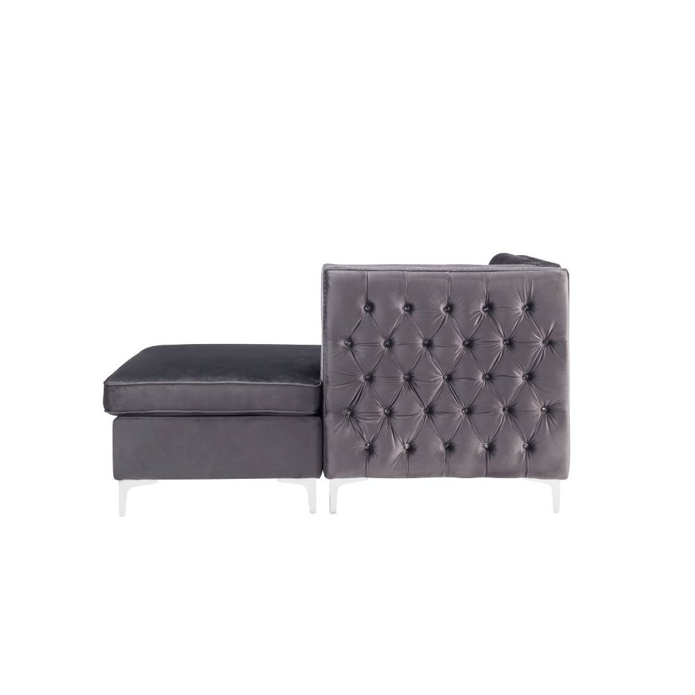 Jaszira Modular - Chaise Gray Velvet. Picture 2