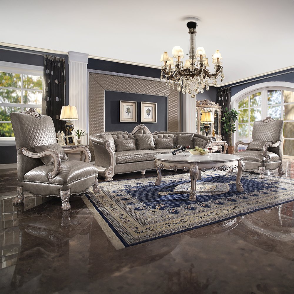 Dresden Sofa Synthetic Leather & Vintage Bone White. Picture 7