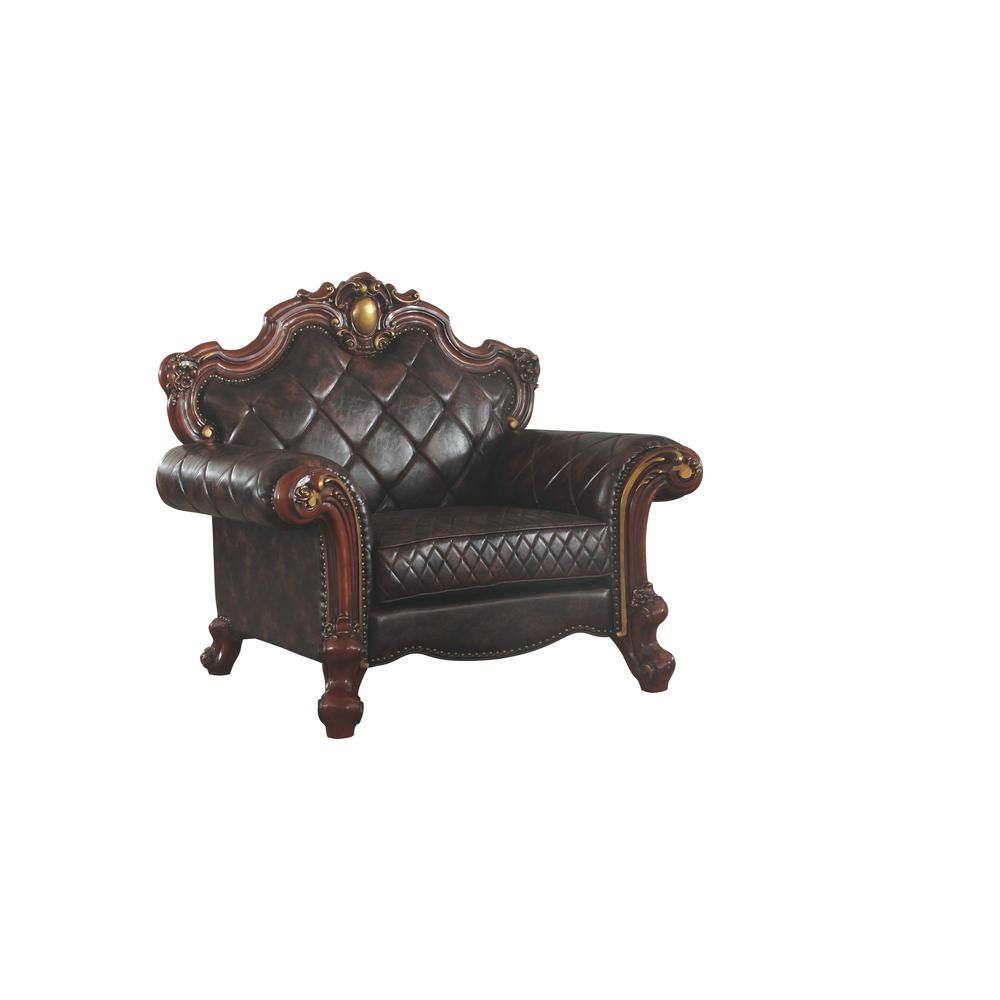 Picardy Chair w/Pillow Synthetic Leather & Honey Oak. Picture 2