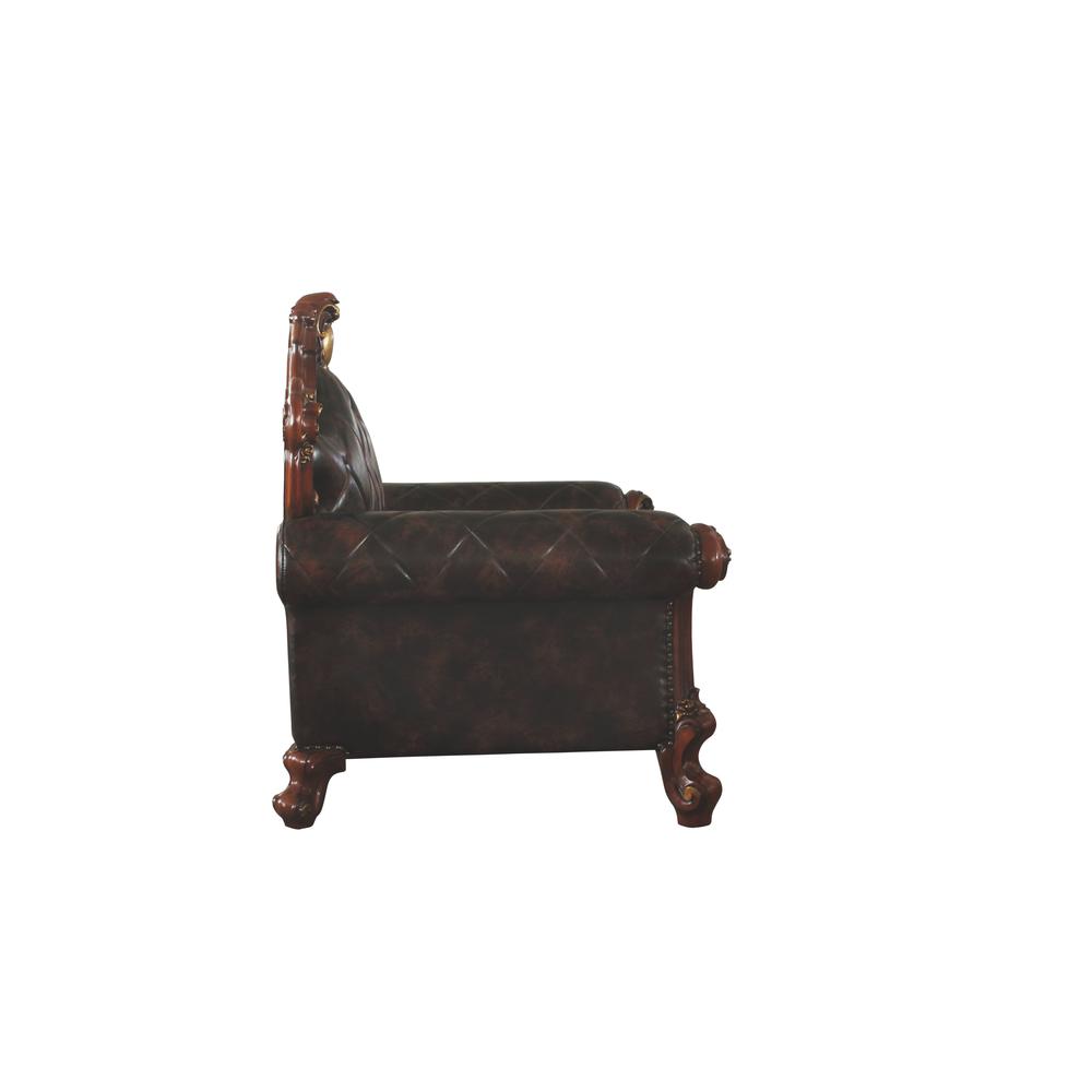 Picardy Chair w/Pillow Synthetic Leather & Honey Oak. Picture 4