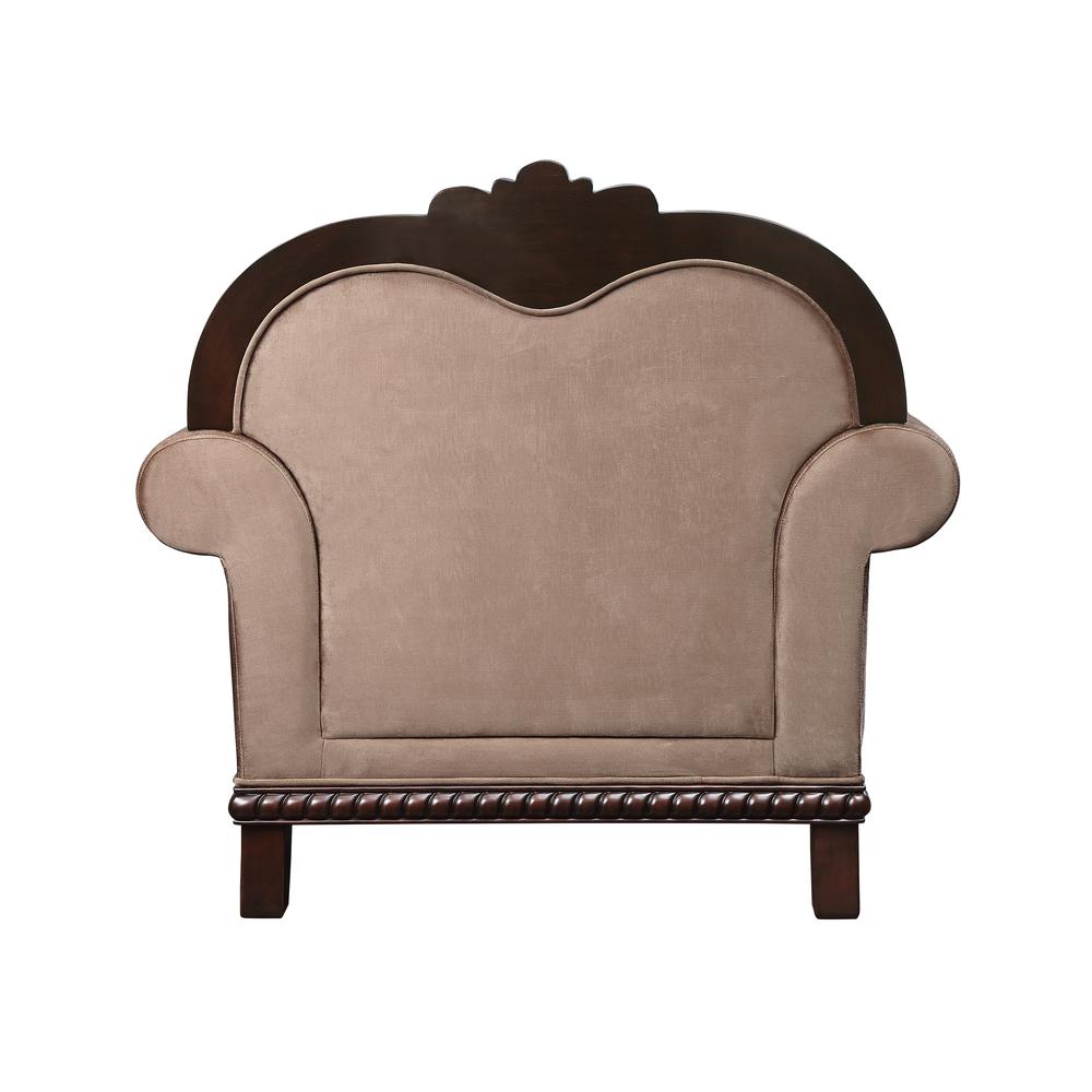 Chateau De Ville Chair w/Pillow, Fabric & Espresso Finish (58267). Picture 4