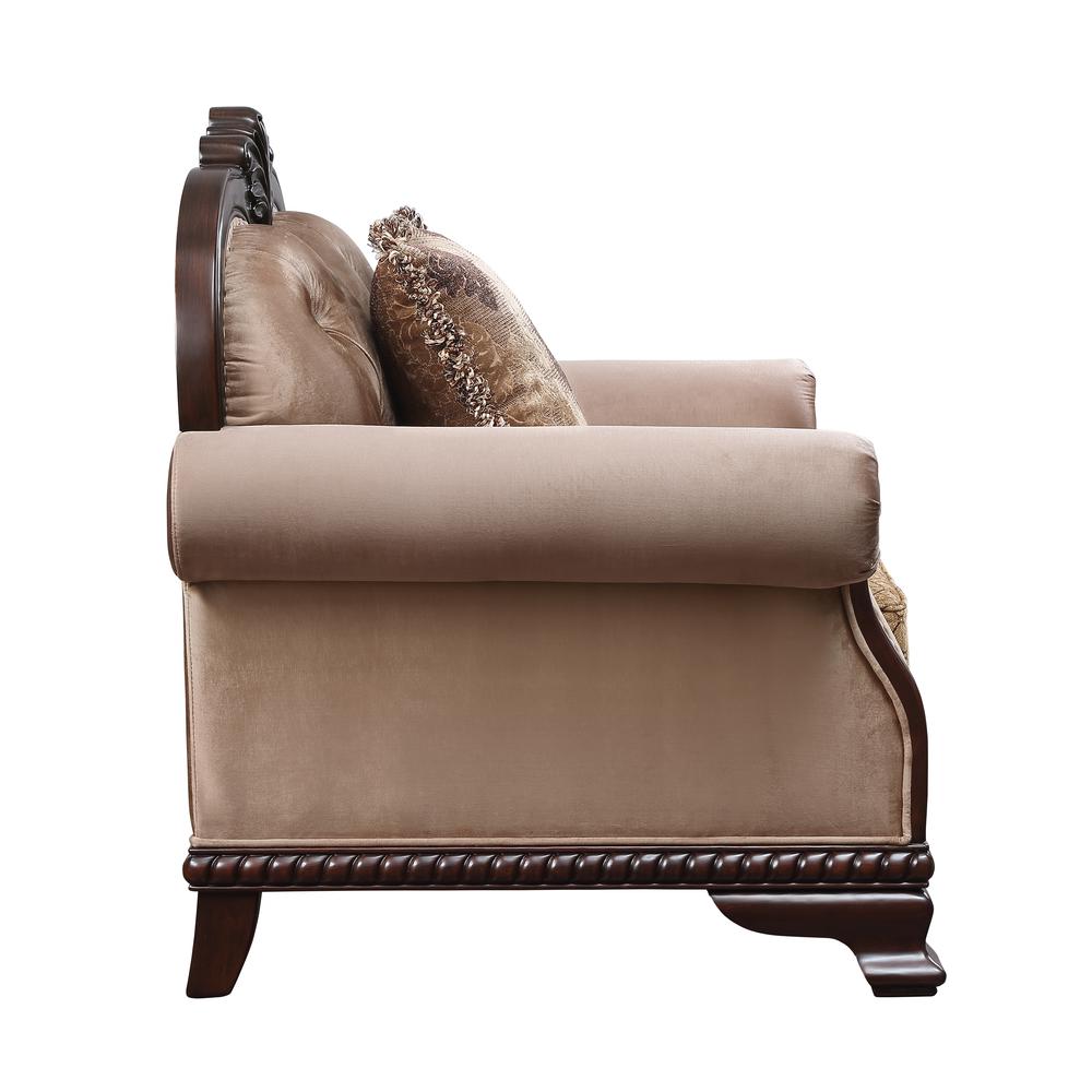 Chateau De Ville Chair w/Pillow, Fabric & Espresso Finish (58267). Picture 3