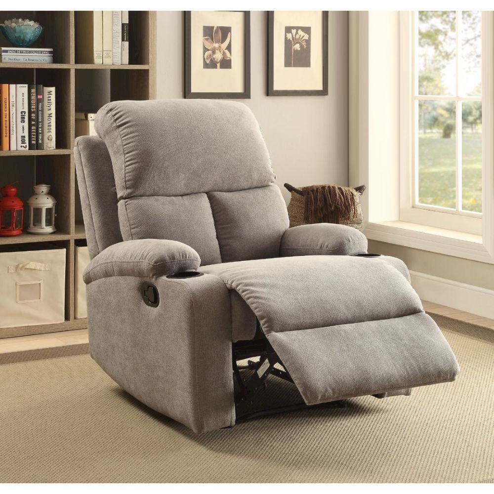 Rosia Motion Recliner Gray Velvet. Picture 2