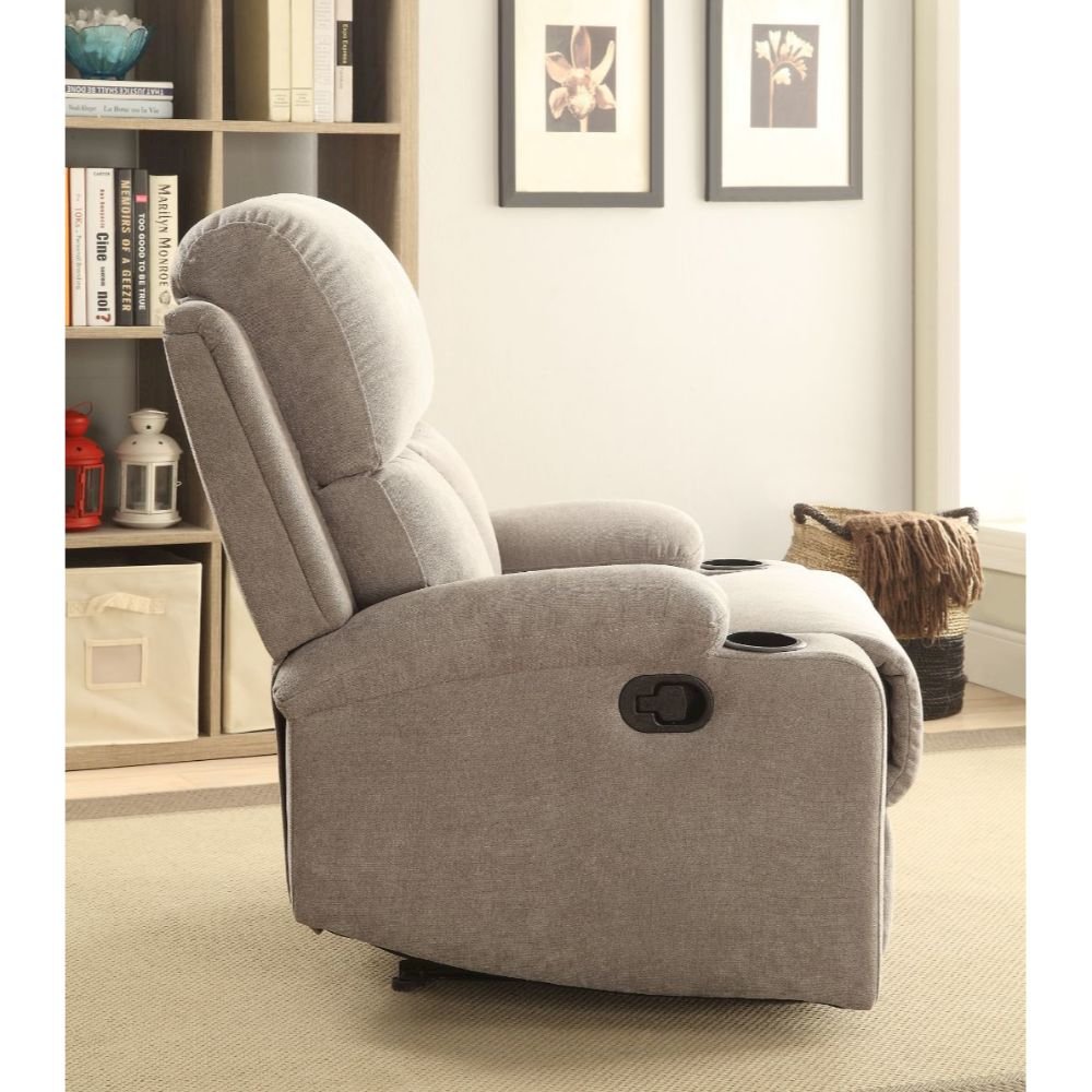 Rosia Motion Recliner Gray Velvet. Picture 4
