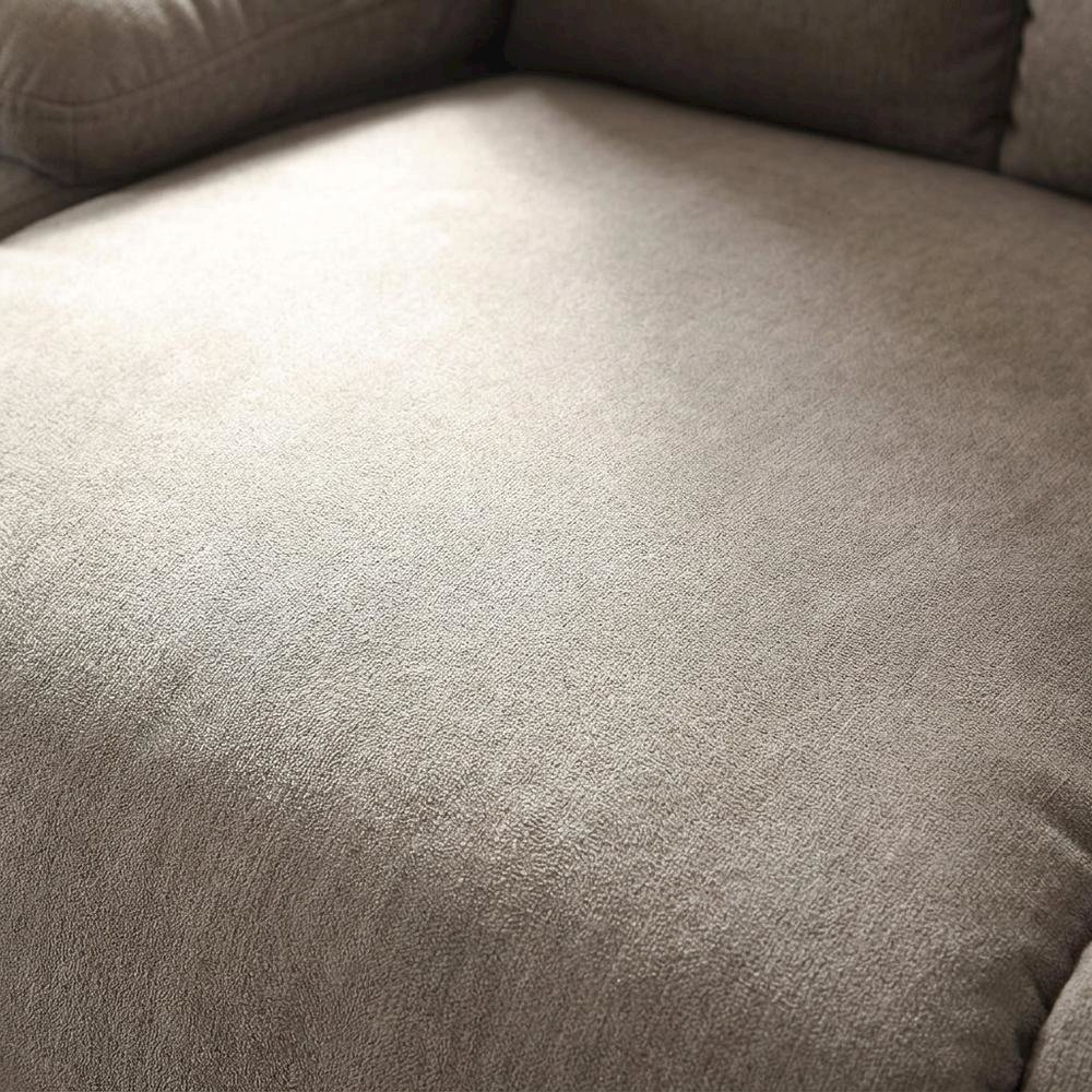 Velvet-Upholstered Manual Recliner Chair, Latch Handle, Gray Velvet. Picture 6