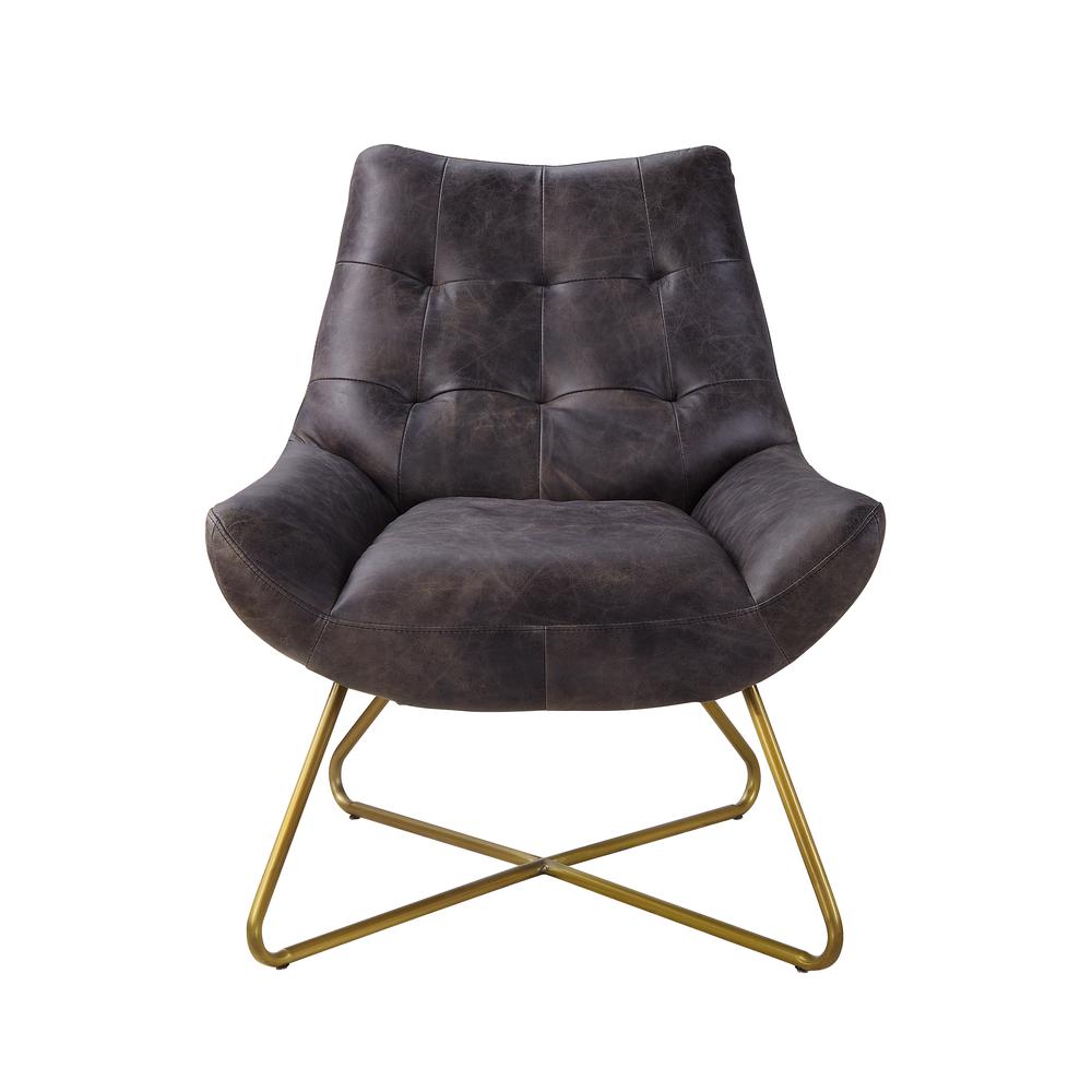 Dhalsim Accent Chair, Antique Ebony Top Grain Leather (59666). Picture 3