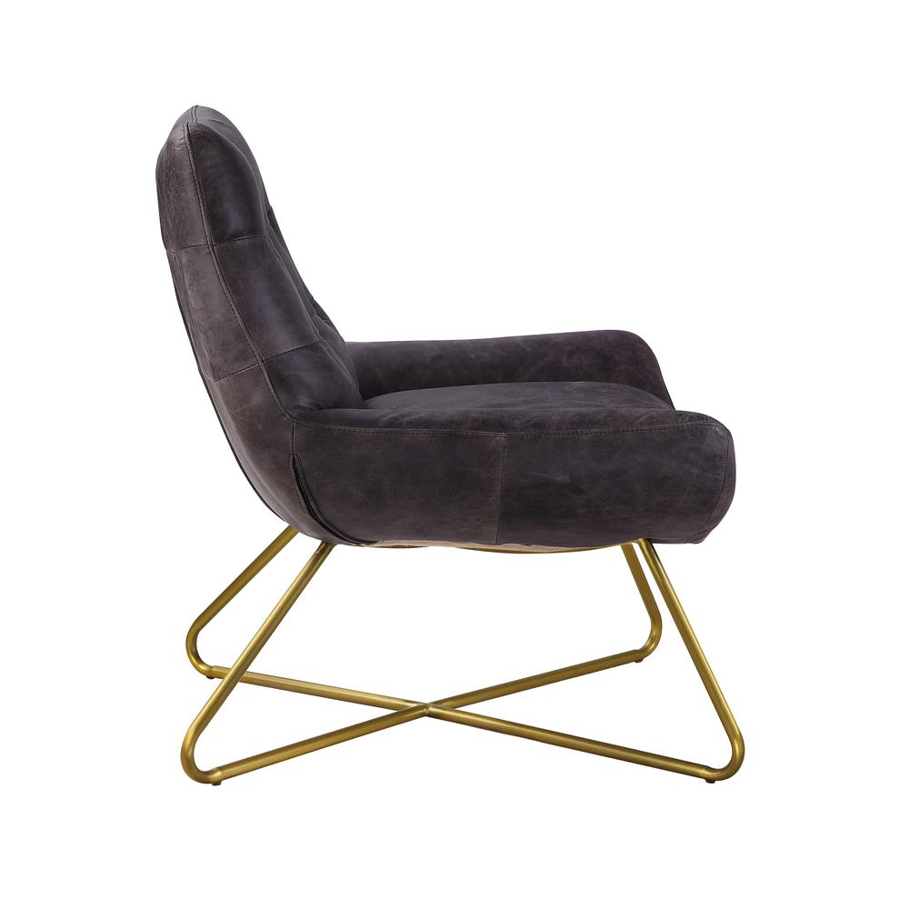 Dhalsim Accent Chair, Antique Ebony Top Grain Leather (59666). Picture 6