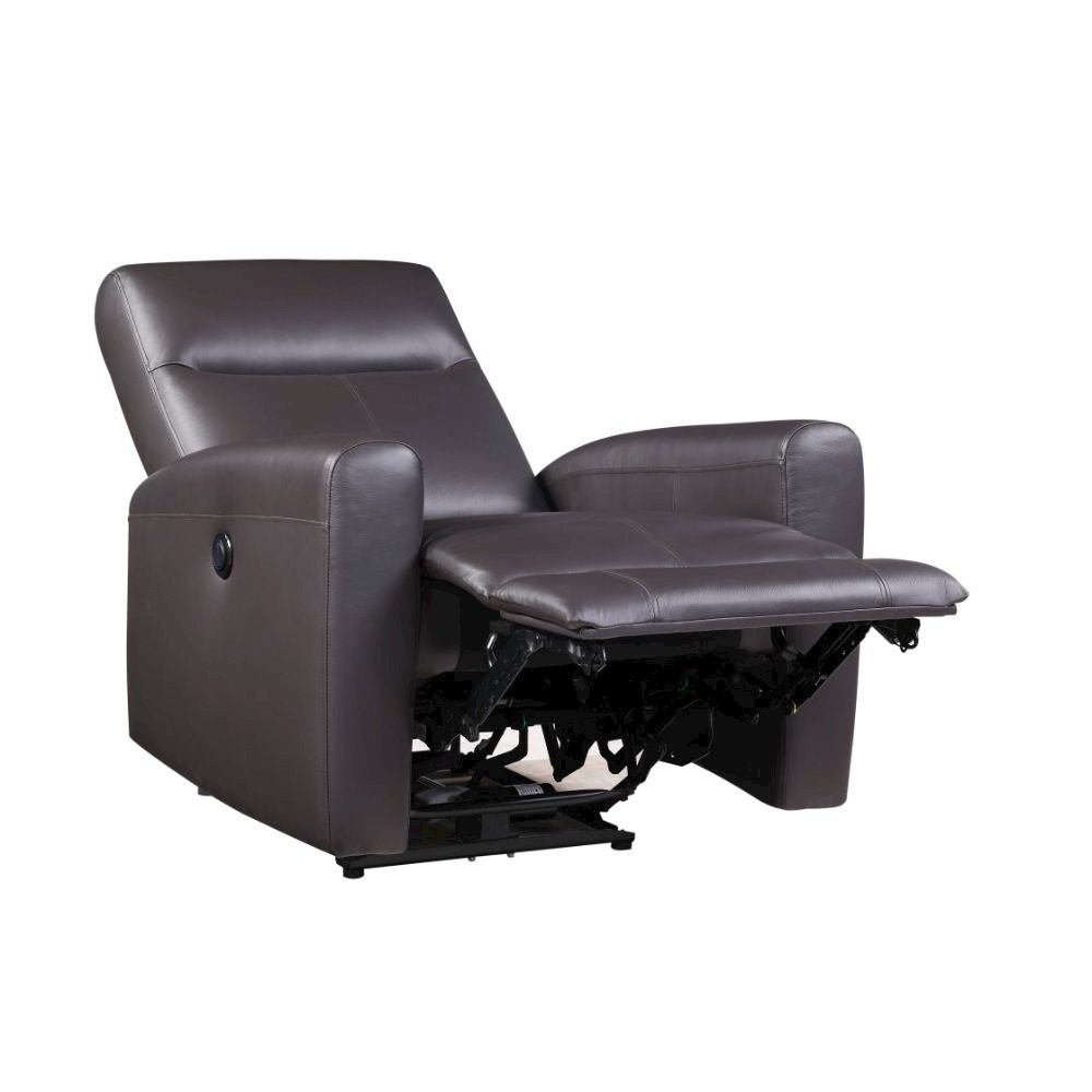 Blane Power Motion Recliner Brown Top Grain Leather Match. Picture 6