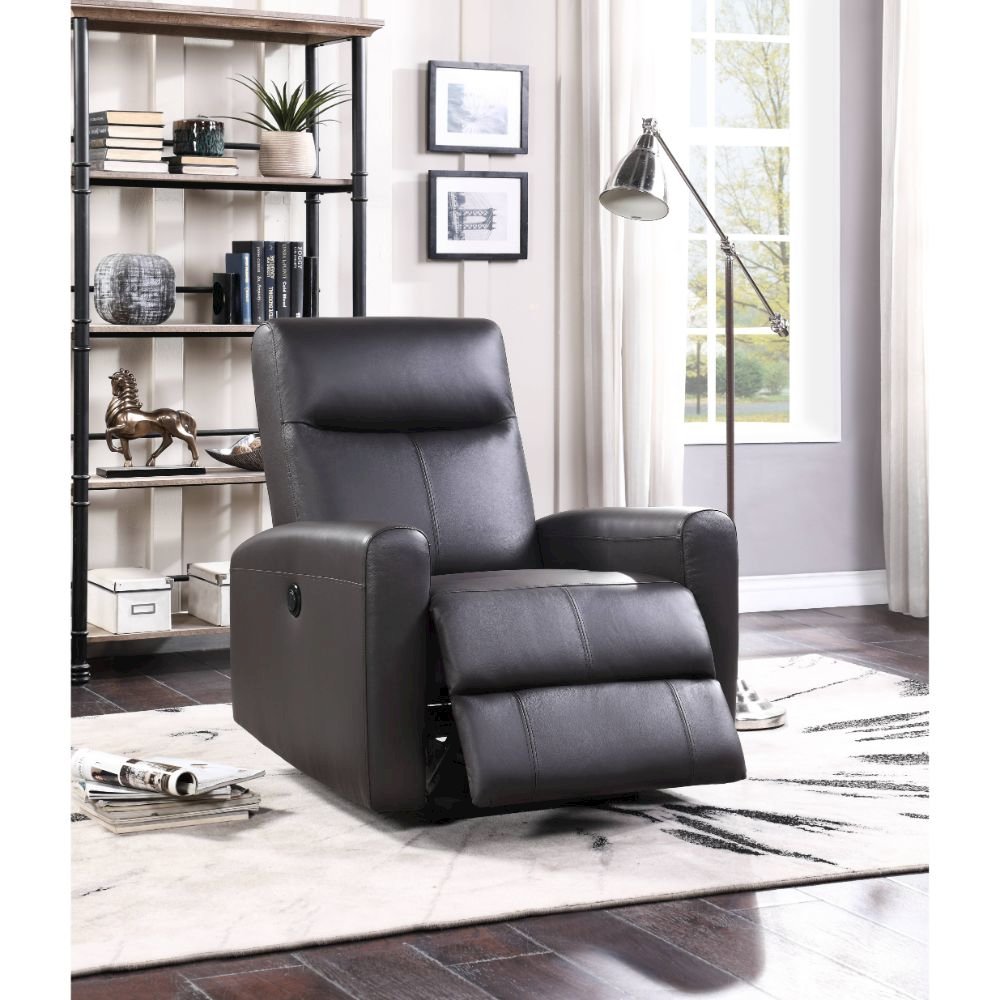 Blane Power Motion Recliner Brown Top Grain Leather Match. Picture 7