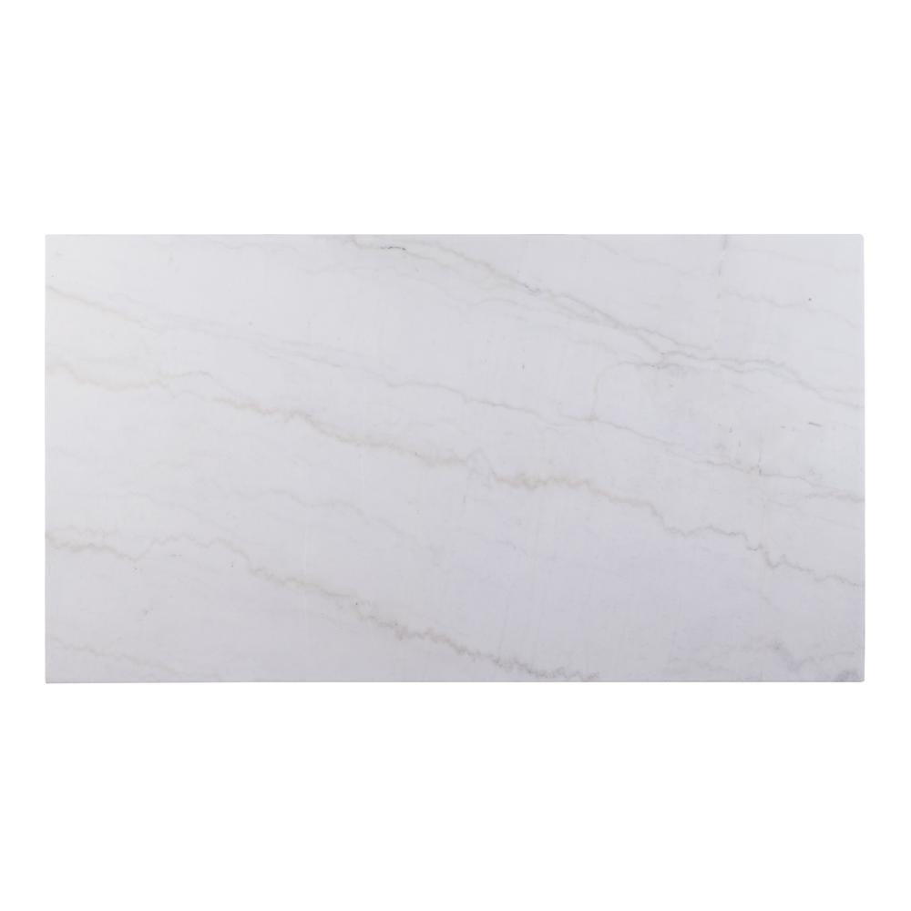 Gerardo Dining Table White Natural Marble Top & Weathered Espresso. Picture 2