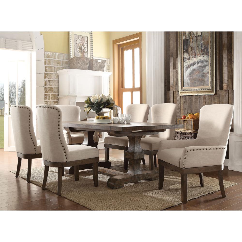 Landon Dining Table w/Leaf Salvage Brown. Picture 1