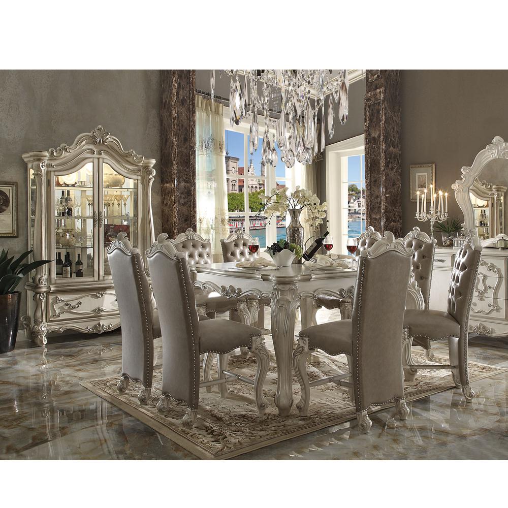 Versailles Counter Height Table Bone White. Picture 1
