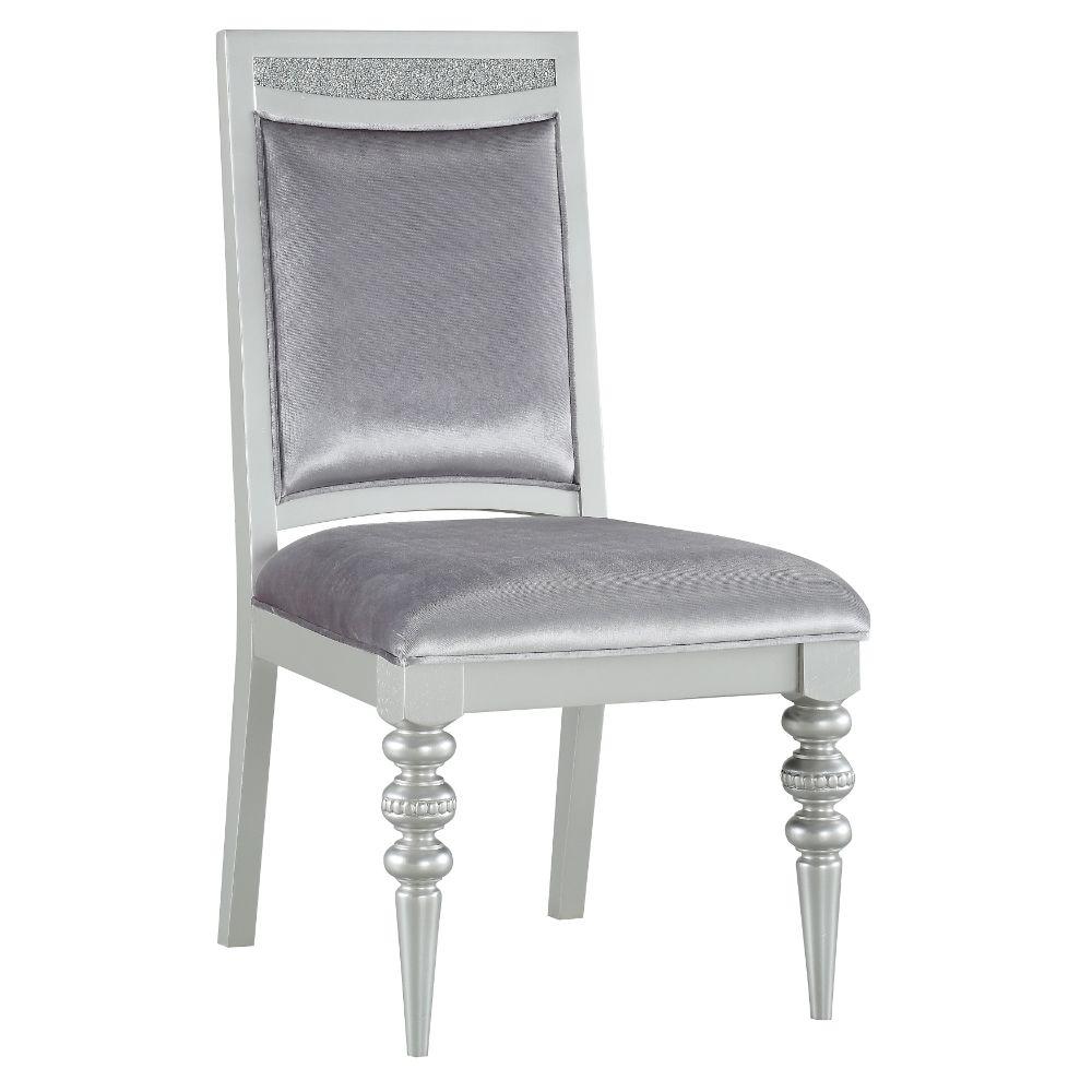 Maverick Side Chair (Set-2) Fabric & Platinum. Picture 1
