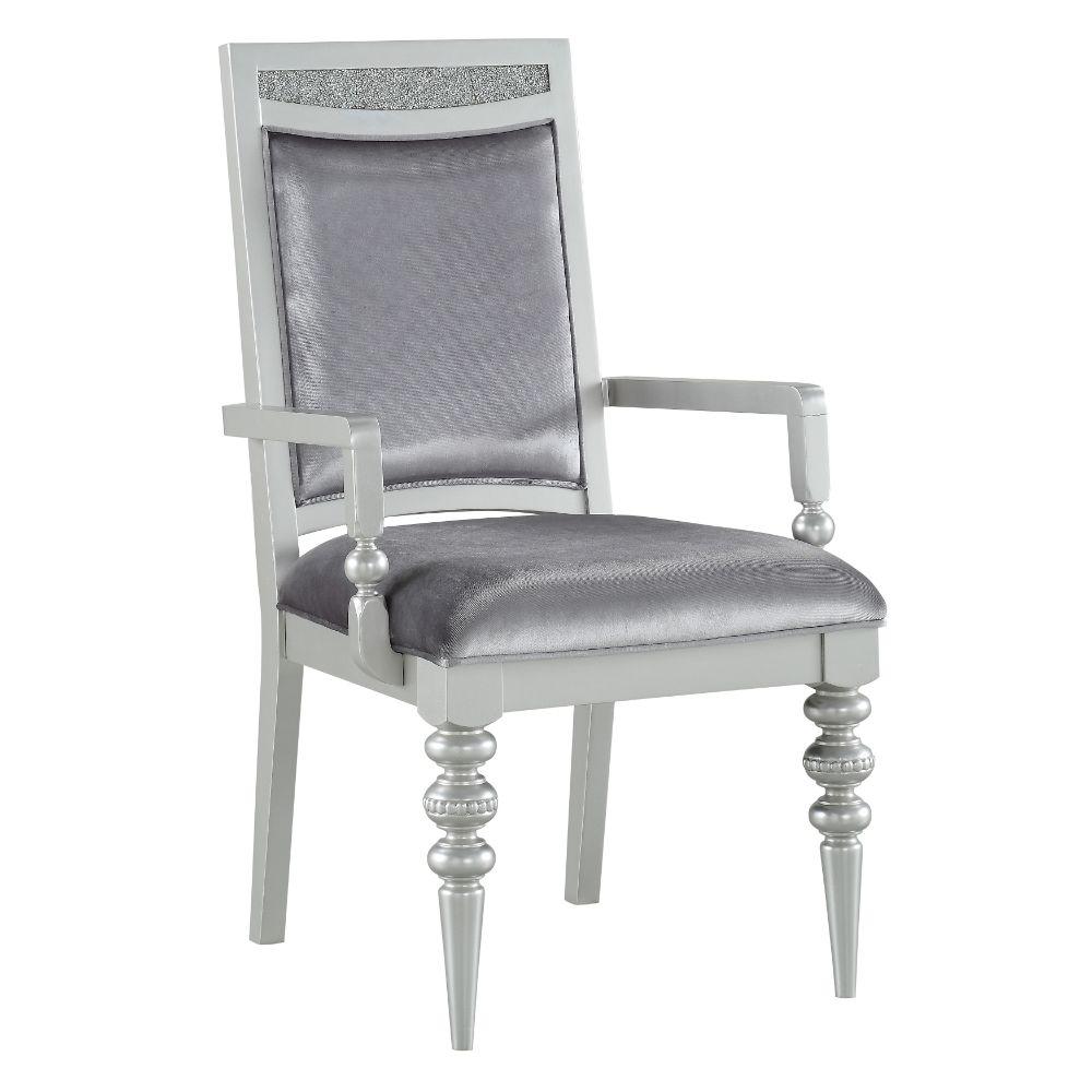 Maverick Arm Chair (Set-2) Fabric & Platinum. Picture 1