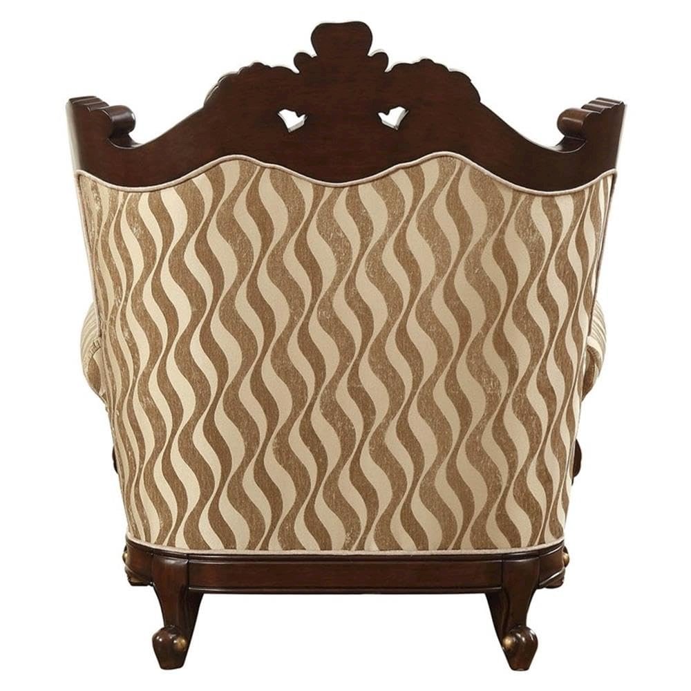 Shalisa Chair w/2 Pillows(Same LV01587) Fabric & Walnut. Picture 5