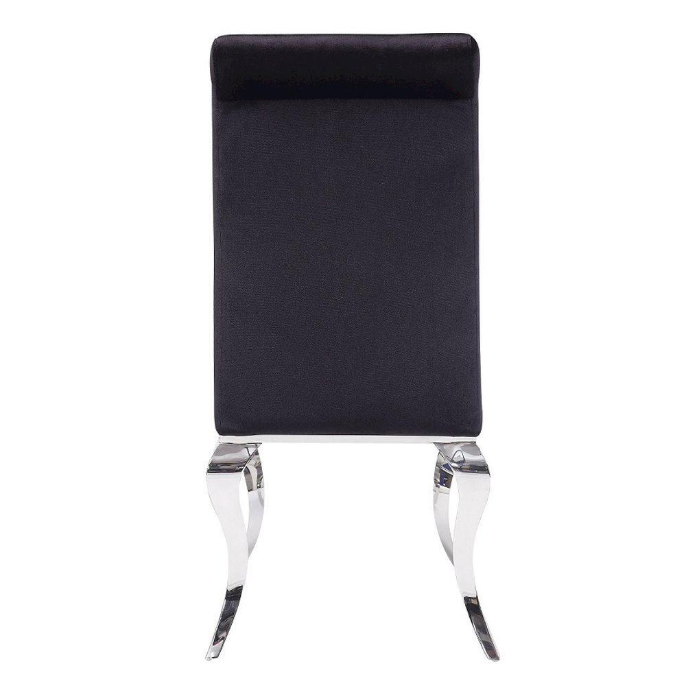 Fabiola Side Chair (Set-2) Fabric & Stainless Steel. Picture 5