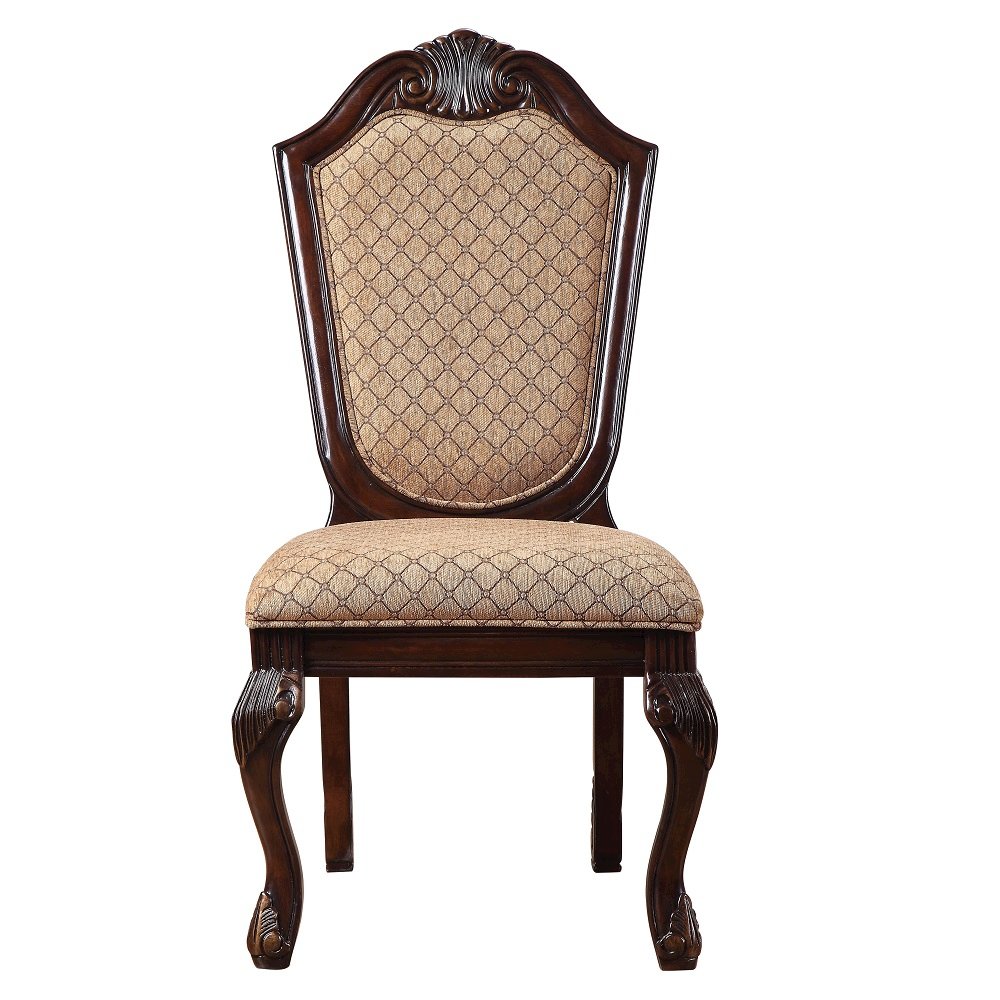 Chateau De Ville Side Chair (Set-2) Fabric & Espresso. Picture 3