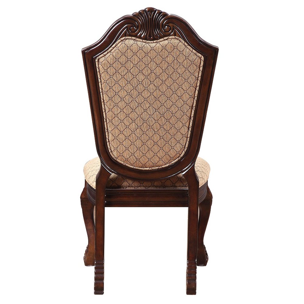 Chateau De Ville Side Chair (Set-2) Fabric & Espresso. Picture 5