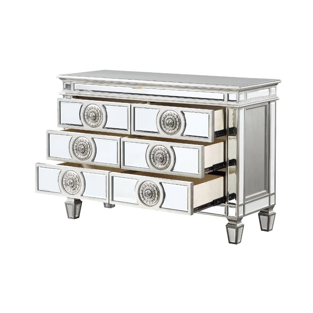 Varian Server Mirrored & Antique Platinum. Picture 3