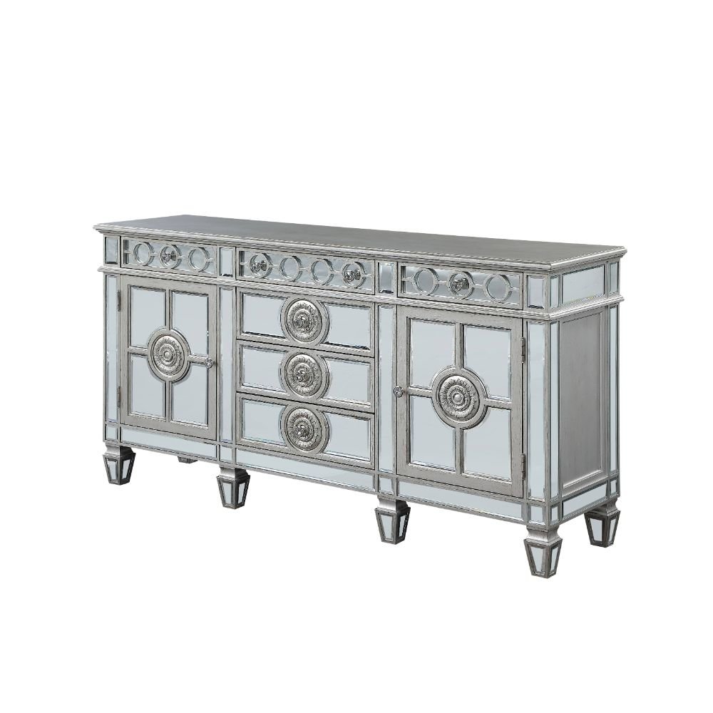 Varian Server Mirrored & Antique Platinum. Picture 2