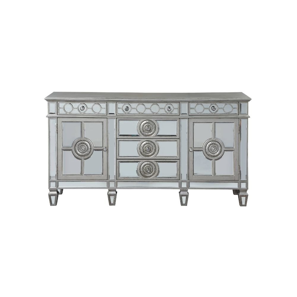 Varian Server Mirrored & Antique Platinum. Picture 3