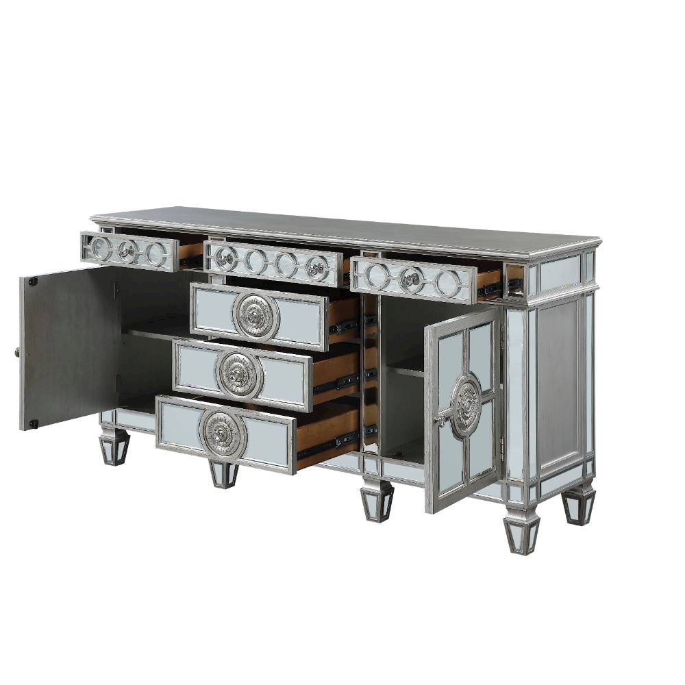 Varian Server Mirrored & Antique Platinum. Picture 4