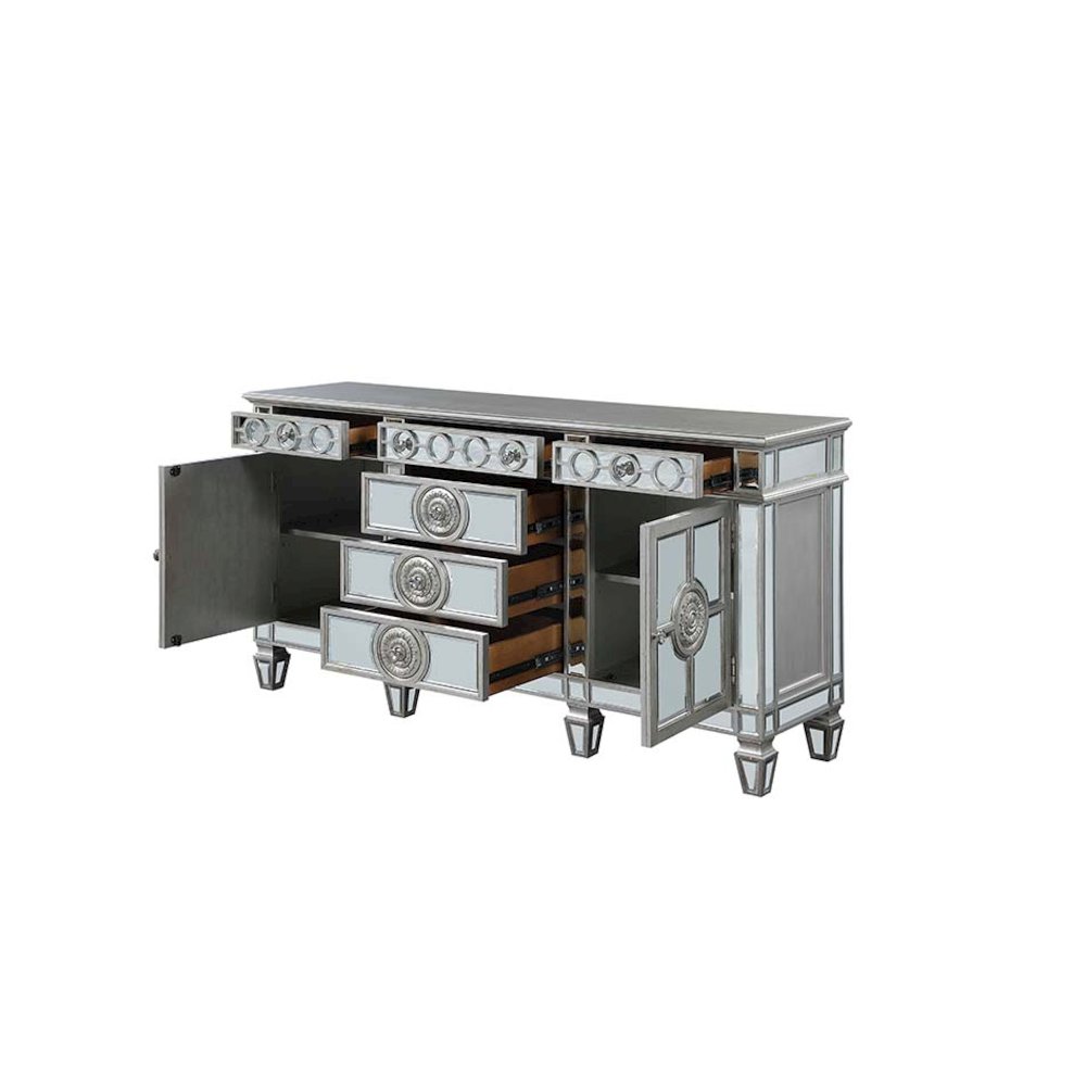 Varian Server Mirrored & Antique Platinum. Picture 7