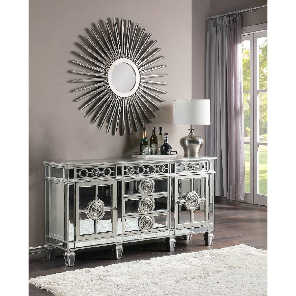 Varian Server Mirrored & Antique Platinum. Picture 5