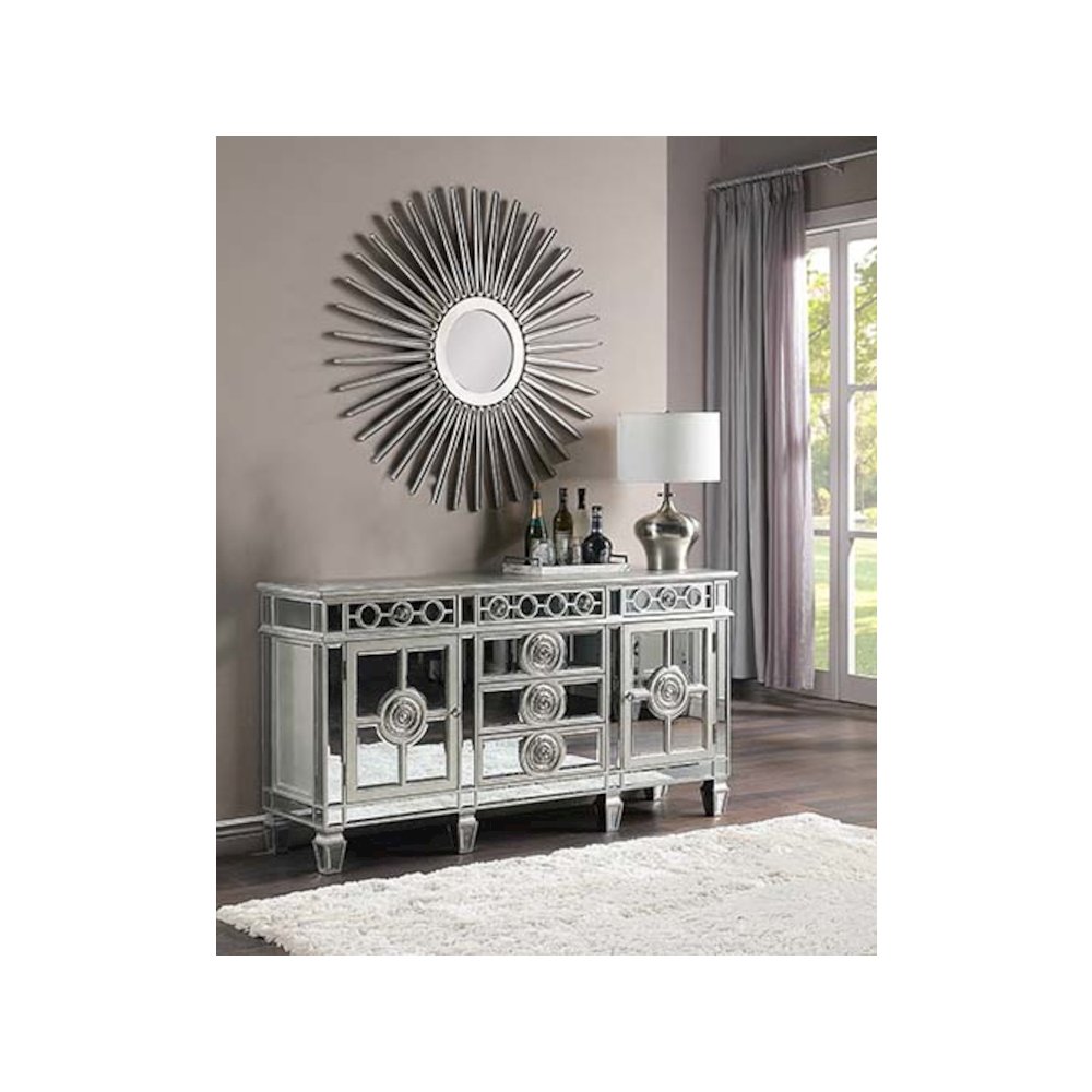 Varian Server Mirrored & Antique Platinum. Picture 8