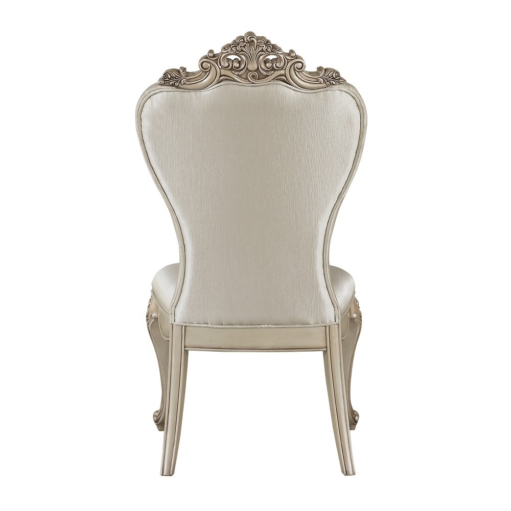 Gorsedd Side Chair (Set-2) Cream Fabric & Golden Ivory. Picture 5