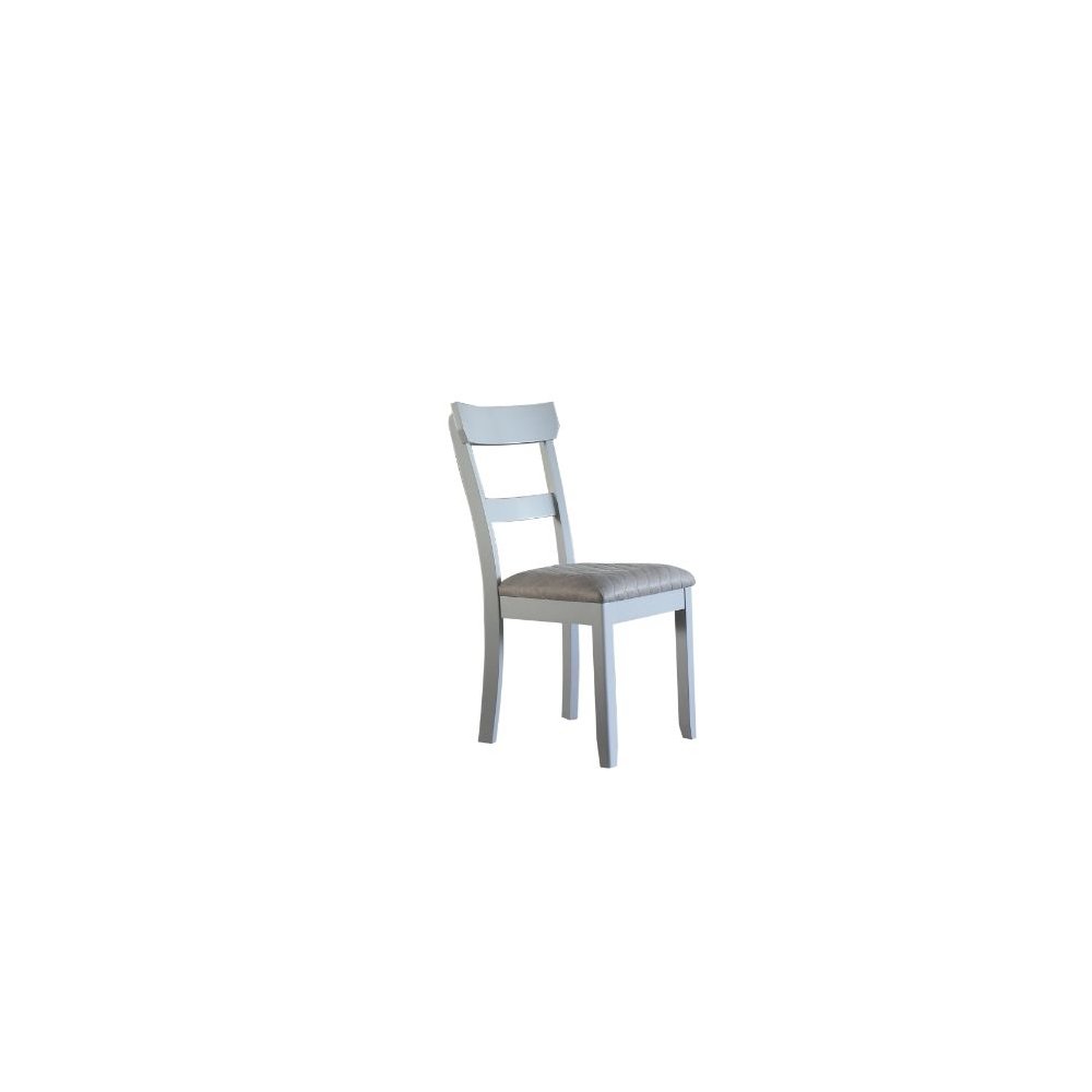 House Marchese Side Chair (Set-2) Two Tone Gray Fabric & Pearl Gray. Picture 1
