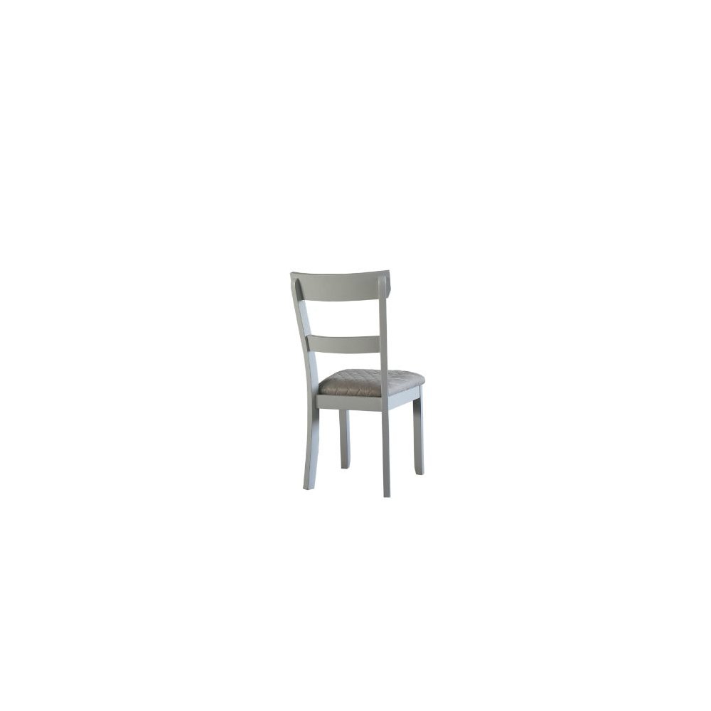 House Marchese Side Chair (Set-2) Two Tone Gray Fabric & Pearl Gray. Picture 3