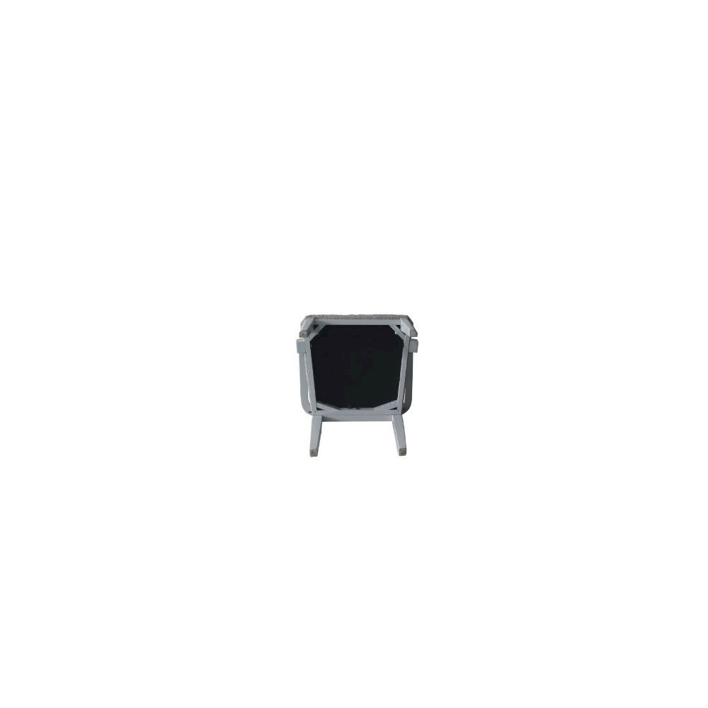 House Marchese Arm Chair (Set-2) Two Tone Gray Fabric & Pearl Gray. Picture 6