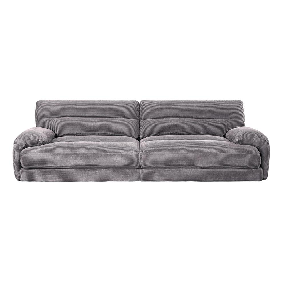 Cadenza Loveseat, Gray Corduroy. Picture 2