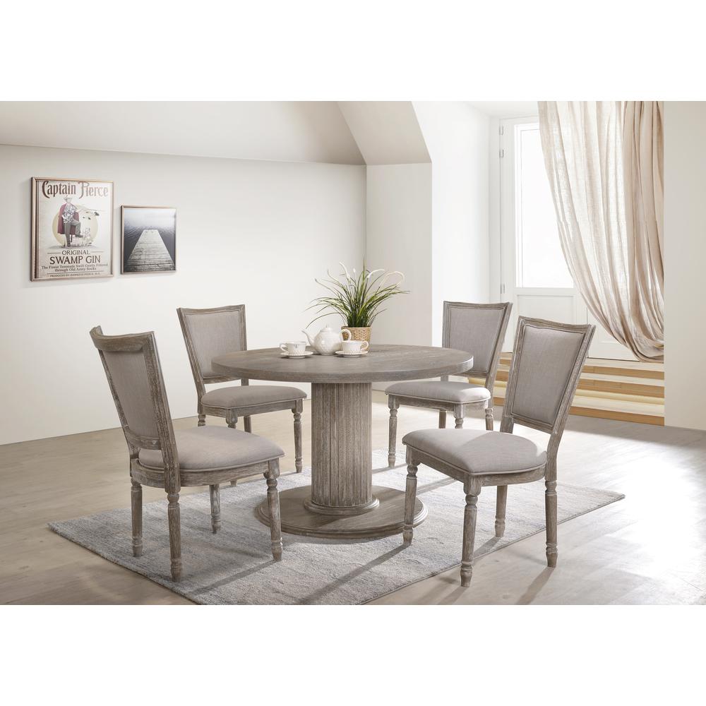 ACME Gabrian Dining Table w/Single Pedestal. Picture 1