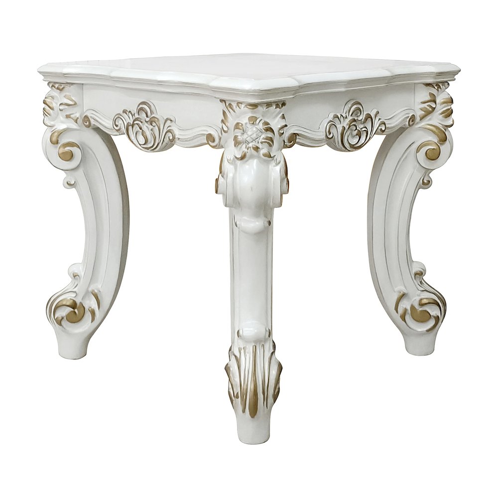 Vendome II End Table in  Antique Pearl Finish. Picture 1