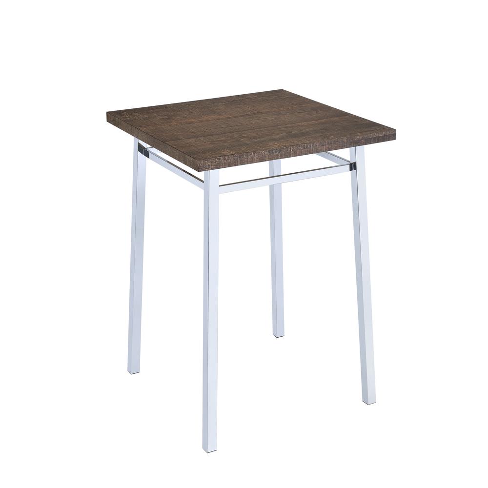 Nadie Bar Table, Oak & Chrome. Picture 2