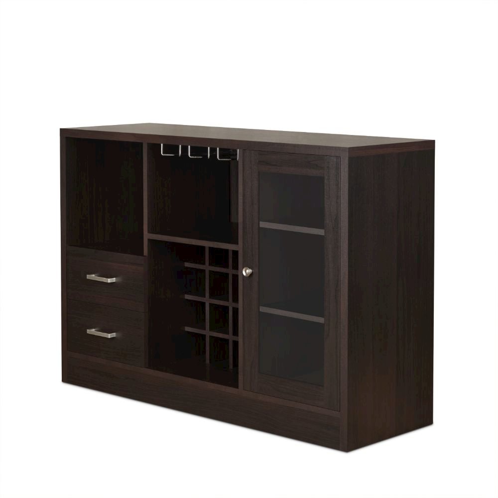 Hazen Wine Cabinet Espresso. Picture 1