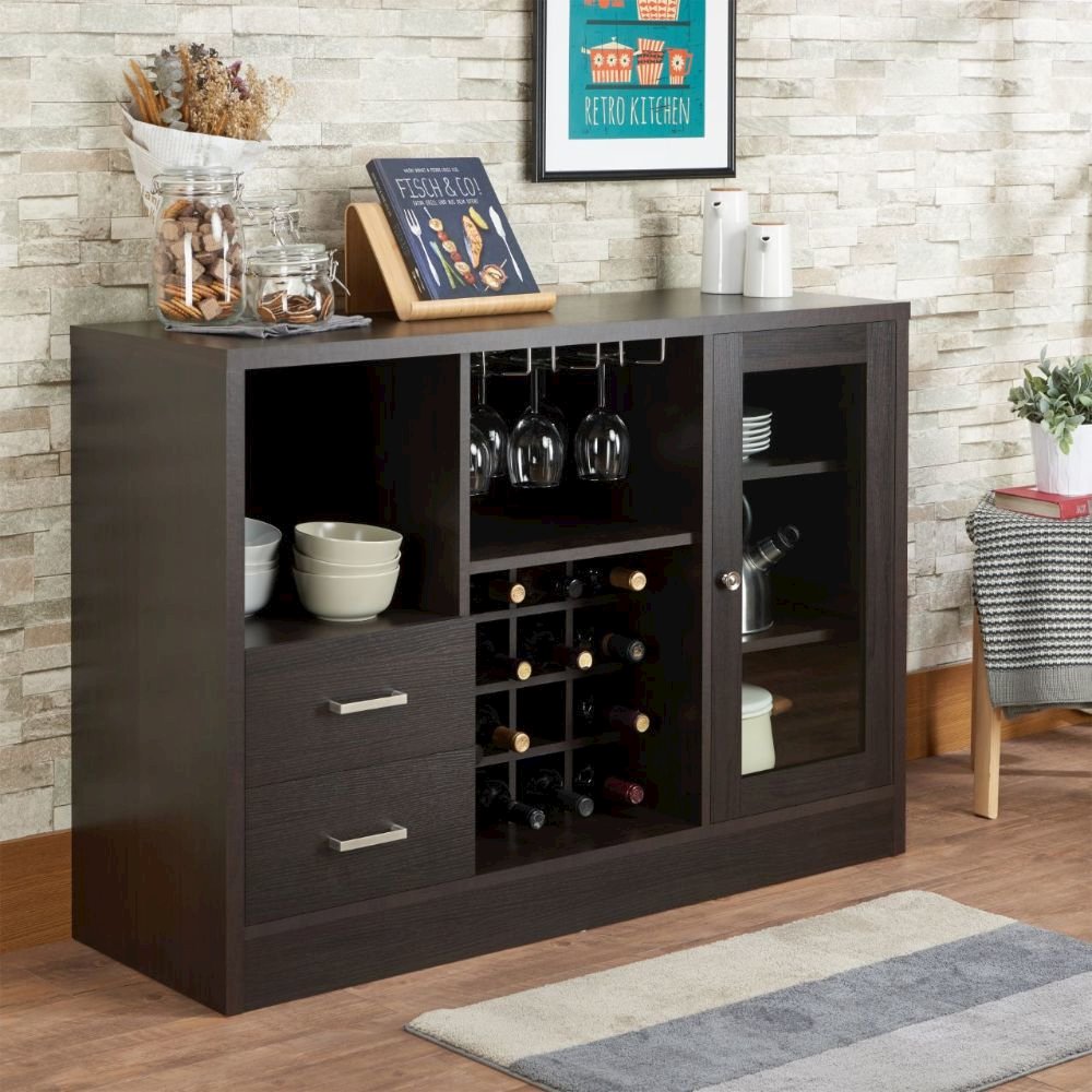 Hazen Wine Cabinet Espresso. Picture 6