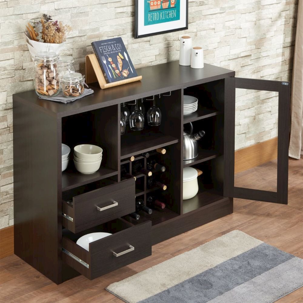Hazen Wine Cabinet Espresso. Picture 7