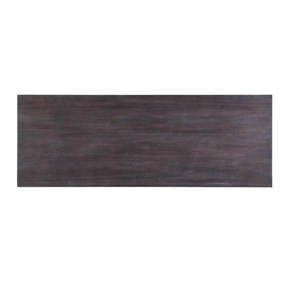 Evangeline Counter Height Table Salvaged Brown & Black Finish. Picture 4