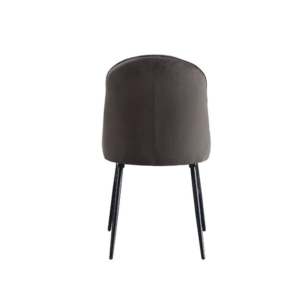 Abraham Side Chair (Set-2) Gray Fabric & Black. Picture 2