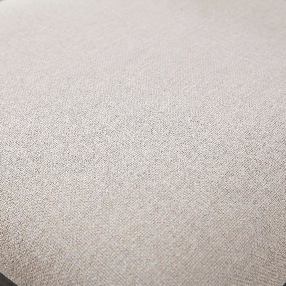 Fabric-Upholstered Wood Dining Chairs, Light Brown Linen & Weathered Gray, Set of 2. Picture 6