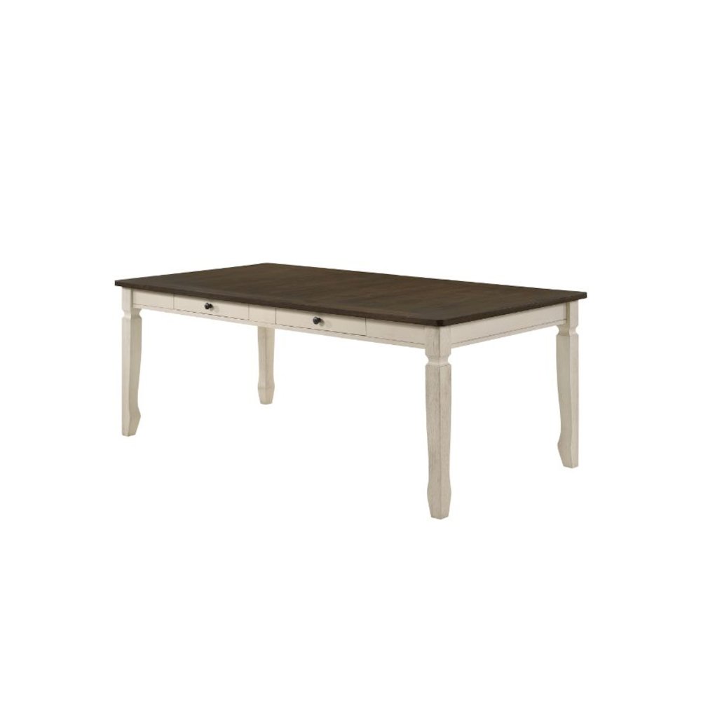 Fedele Dining Table Weathered Oak & Cream. Picture 1