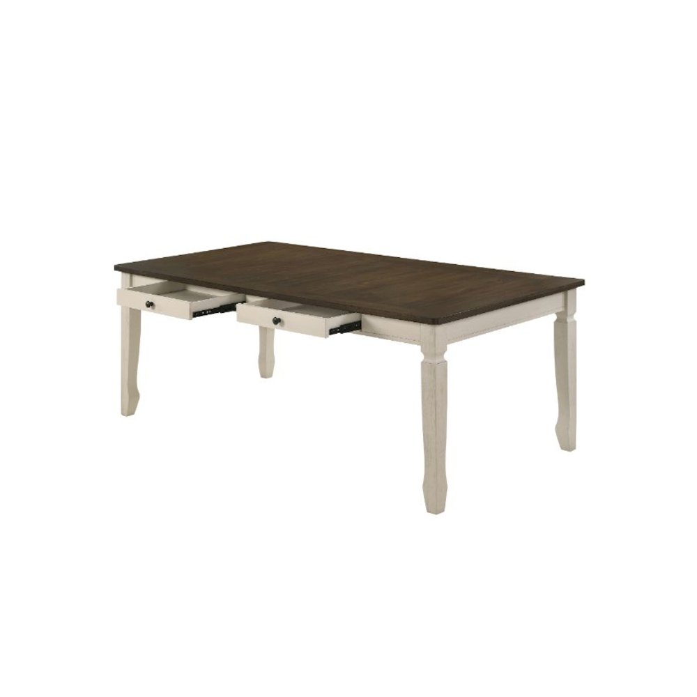 Fedele Dining Table Weathered Oak & Cream. Picture 2