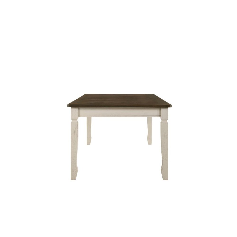 Fedele Dining Table Weathered Oak & Cream. Picture 3