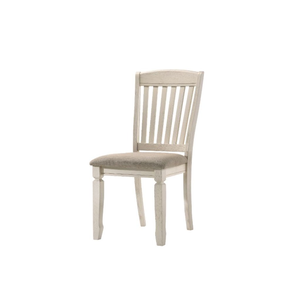 Fedele Side Chair (Set-2) Tan Fabric & Cream. Picture 1