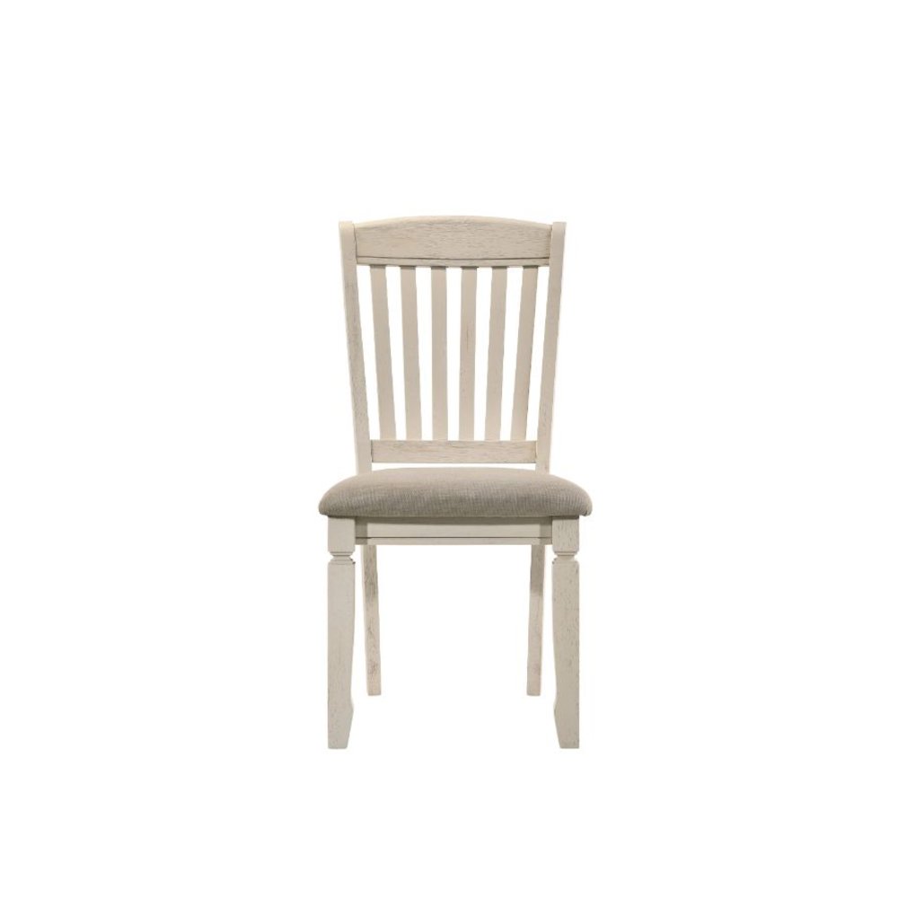 Fedele Side Chair (Set-2) Tan Fabric & Cream. Picture 5