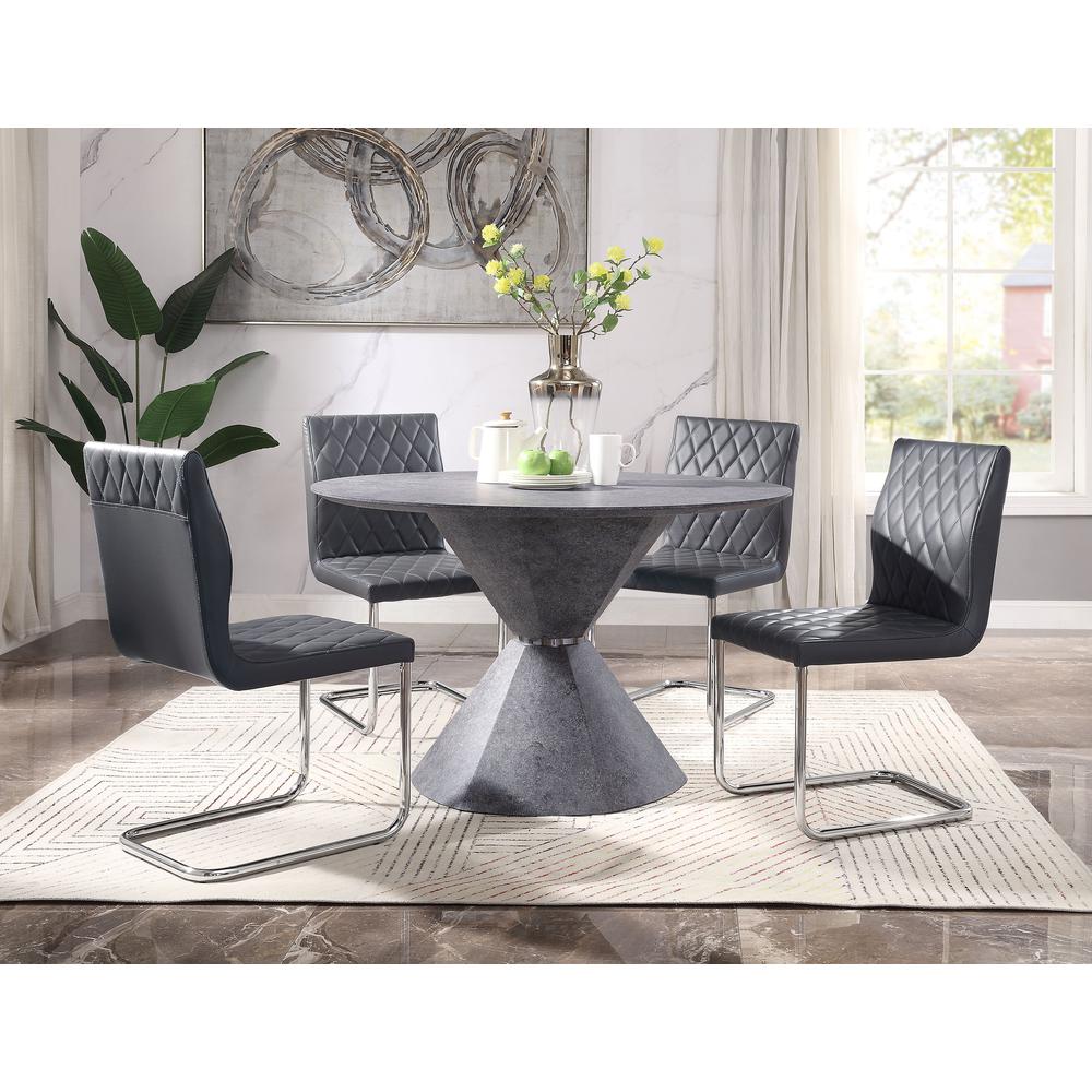 Ansonia Dining Table Faux Concrete. Picture 1